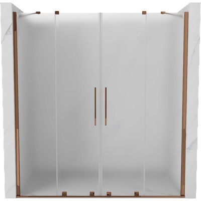 Mexen Velar Duo плъзгащи се душ врати 200 см, матирано, розово злато - 871-200-000-32-60 (871-200-000-32-60)