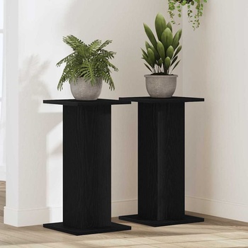 vidaXL Стойка за растения 2 pcs Черния дъб 30 x 30 x 60 cm (3345112)