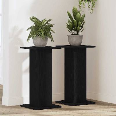 vidaXL Стойка за растения 2 pcs Черния дъб 30 x 30 x 60 cm (3345112)