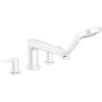 Hansgrohe Talis E - Смесител за монтаж на ръба на ваната, 4-отворна инсталация, матово бяло 71748700 (71748700)