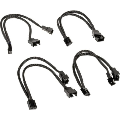 Akasa PWM Lüftersplitter, 4er Pack PC fan controller čierna AK-CBFA04-KT04