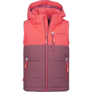 TROLLKIDS Детски синтетичен елек Trollkids Kid's Narvik Vest XT Synthetic vest - Pink Salmon / Frozen Berry - размер 176 (EU) (703-3028-2220)