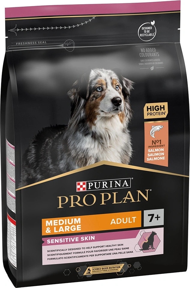 purina pro plan medium adult sensitive skin optiderma s lososem 14 kg Heureka.cz