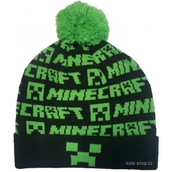 detská zimná čiapka s brmbolcom Minecraft