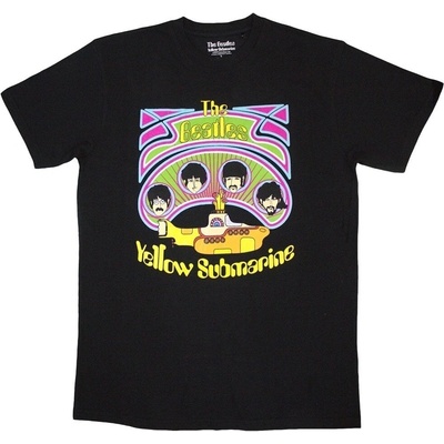 The Beatles Yellow Submarine Heads in Circles v2 Black L Риза (YSTS48MB03)