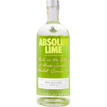 Absolut Lime 40% 1 l (holá láhev)