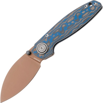 Vosteed Shilin Cutter 154CM Copper Dune,Blue Ocean Micarta A2811