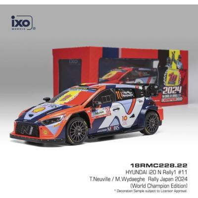 Hyundai i20 N Rally1 Rally Japan 2024 11 Neuville Wydaeghe IXO 1:18