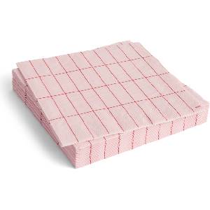Hay Pattern Салфетки 40 x 40 см, светлорозова карирана, 20 бр (AE732-E140-AU23)