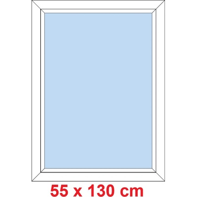 Soft Plastové okno 55x130 cm, FIX neotevíravé, Antracit struktura/bílá