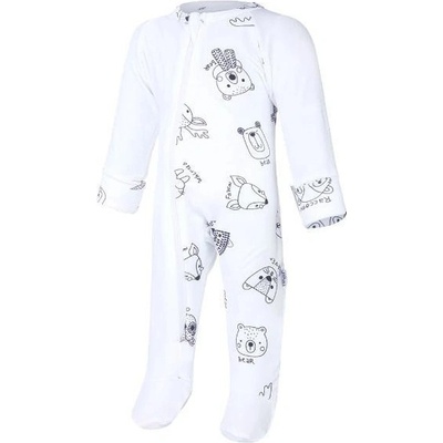 Little Angel Overal smyk DR TISK Outlast® Bílá zvířátka