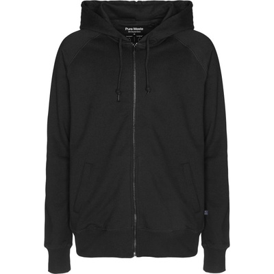 Pure Waste mikina s kapucí HJUB na zip unisex COT74HJUB00213 black