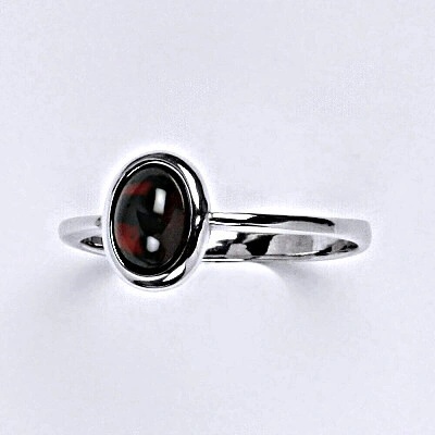 Čištín Stříbrný s přírodním kamenem granát T 1354