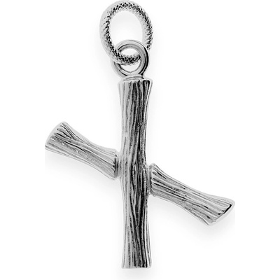 MPM Ocelový unisex nerezový přívěsek "X" 70213 stříbrné barvy