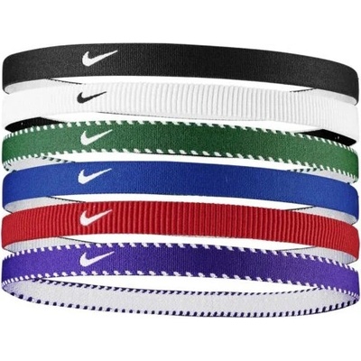 Nike Flex Classic Headbands 6PK GAME ROYAL/UNIVERSITY RED/white Mix 26/27