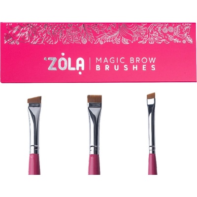 Zola set štětců tmavě růžová 3 ks