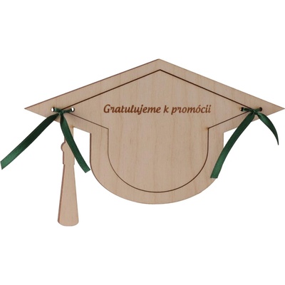 ČistéDrevo Drevená kapsa na peniaze - Gratulujeme k promócii