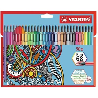Stabilo Pen 68 30 rôznych farieb 30ks