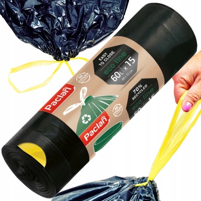 Paclan Eco Line zaťahovacie 60 l 25 µm 15 ks