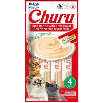 INABA Churu Пюре котешки Тунец с раци вкус 4 x 14 г
