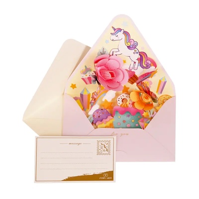 Луксозна 3d картичка - Букет Цветя (К86296-2)