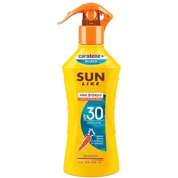 Sun Like Carotene+ Слънцезащитно спрей мляко, SPF30, 200 ml