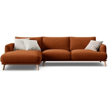 Micadoni Теракотен кадифен ъглов диван (ляв ъгъл) Naomi - Micadoni (MIC_LC_44_F1_NAOMI5)