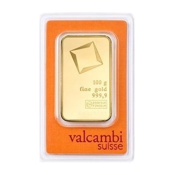 Valcambi zlatá tehla 100 g