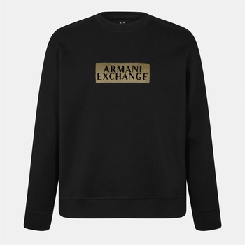 Giorgio Armani Блуза Armani Exchange Men's Crew Sweatshirt - Blk/Gold MC237