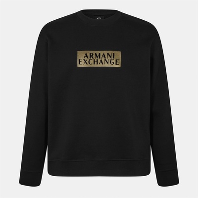 Giorgio Armani Блуза Armani Exchange Men's Crew Sweatshirt - Blk/Gold MC237