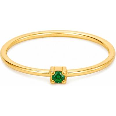 Olivie 10327 Prsteň GOLD so zeleným zirkónom