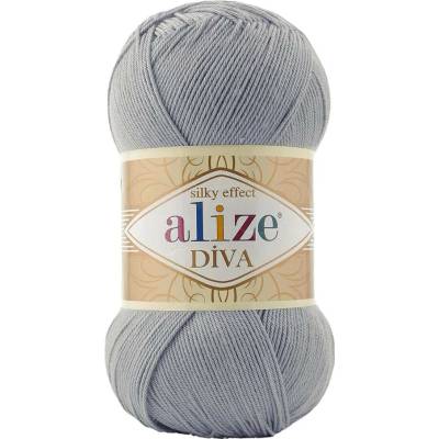 Alize příze Diva 355 šedostříbrná