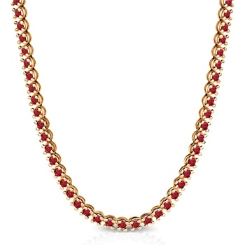 SAVICKI Тенис колие Luminy 3, 8 мм: злато, рубини