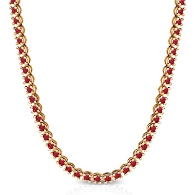 SAVICKI Тенис колие Luminy 3, 8 мм: злато, рубини