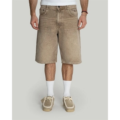 Homeboy X-Tra Baggy Dye Denim Shorts Washed Brown