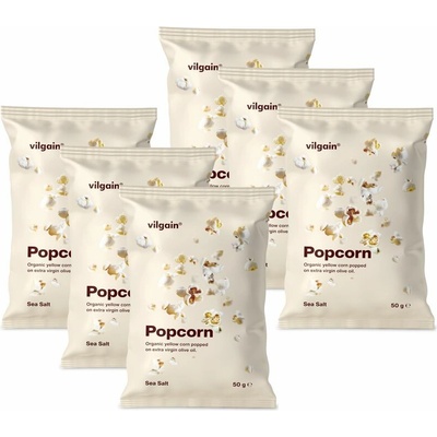 Vilgain Popcorn BIO – mořská sůl 6 × 50 g