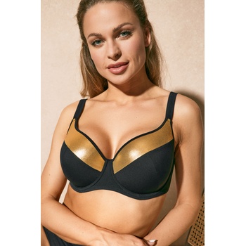 Astratex Горнище на бързосъхнещ бански костюм Spacer 3D Gold Summer (AST2624BlackGold)