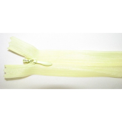 Zips krytý nedeliteľný 35cm bledučko žltá