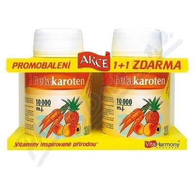 Beta karoten 10.000 Promb. VitaHarmony tob. 100+100 ZDARMA