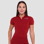 GymBeam Дамска къса тениска Ignite Cropped Dark Red S
