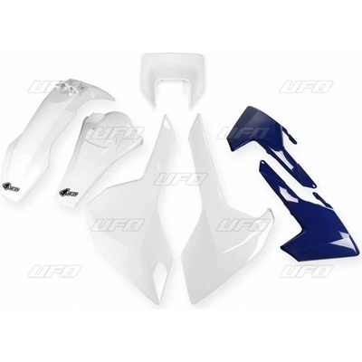 UFO kompletní plasty HUSQVARNA TX/TE/FE 17-18 OEM bílá modrá s krytem světla HUSQVARNA TE 250 rok 17-18