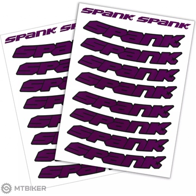 Spank Spank Spank Spank sada nálepiek na ráfiky, fialová