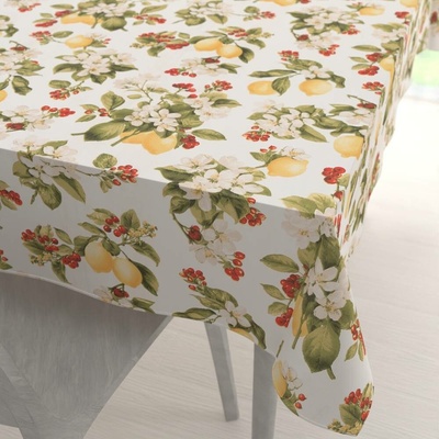 Biante bavlna obdélníkový ubrus Sandra SA-777 Citrony a šípky na bílém 120x140 cm