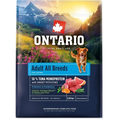 Ontario Adult All Breeds Monoprotein Tuna & Sweet Potatoes 2,25 kg