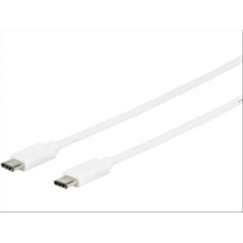 eSTUFF ES84050-1M-WHITE USB 3.1, USB-C (M) - USB-C (M), 1m, bílý