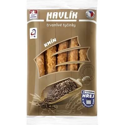 Havlík Trvanlivé tyčinky se sýrem, solí a kmínem 90g