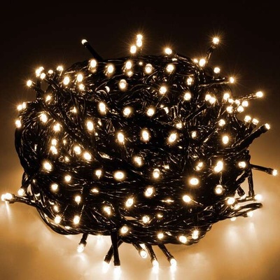 Коледна светлинна верига - 400 led, топло бяла, 33, 5 м , коледни лампички, ip44 (cl0400)