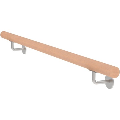 Umakov Drevené madlo BUK a nerezové držiaky, L1200mm WB/M-1200