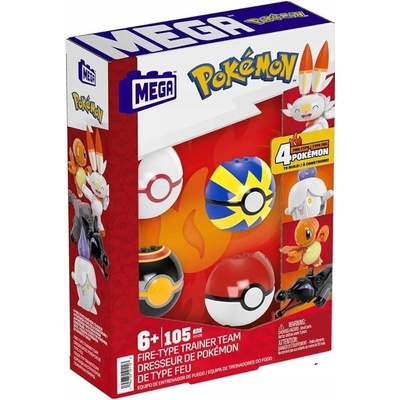 Mega Construx Pokémon Ohnivý tým trenérů – Zboží Dáma