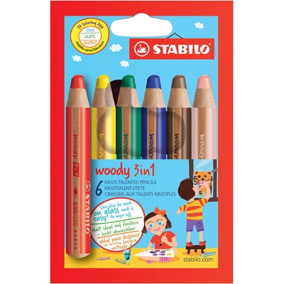 Stabilo 31055 Woody 3v1 víceúčelové 6 ks